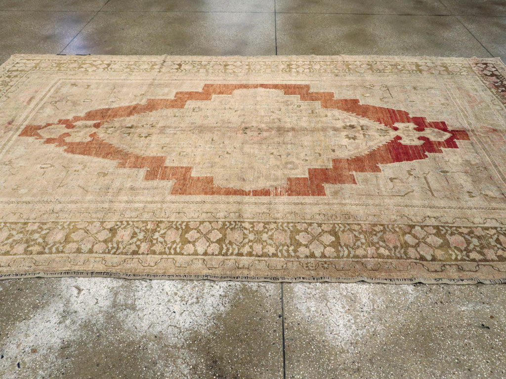 Antique Turkish Oushak Carpet, No.16688 - Gsblank