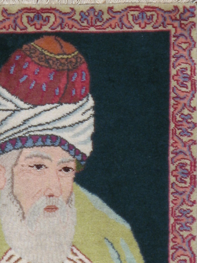 Vintage Persian Tabriz Pictorial Rug, No.16780 - Gsblank