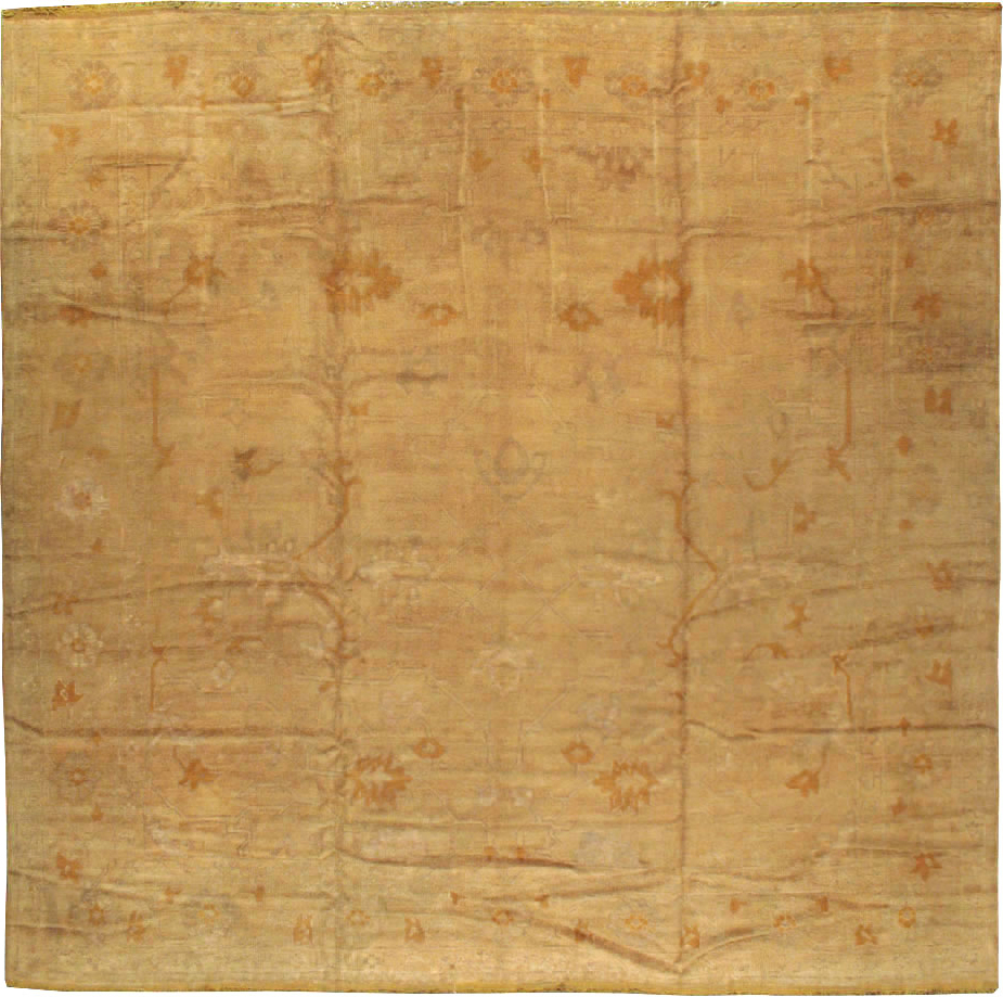 Antique Turkish Oushak Square Carpet, No.16840 - Gsblank