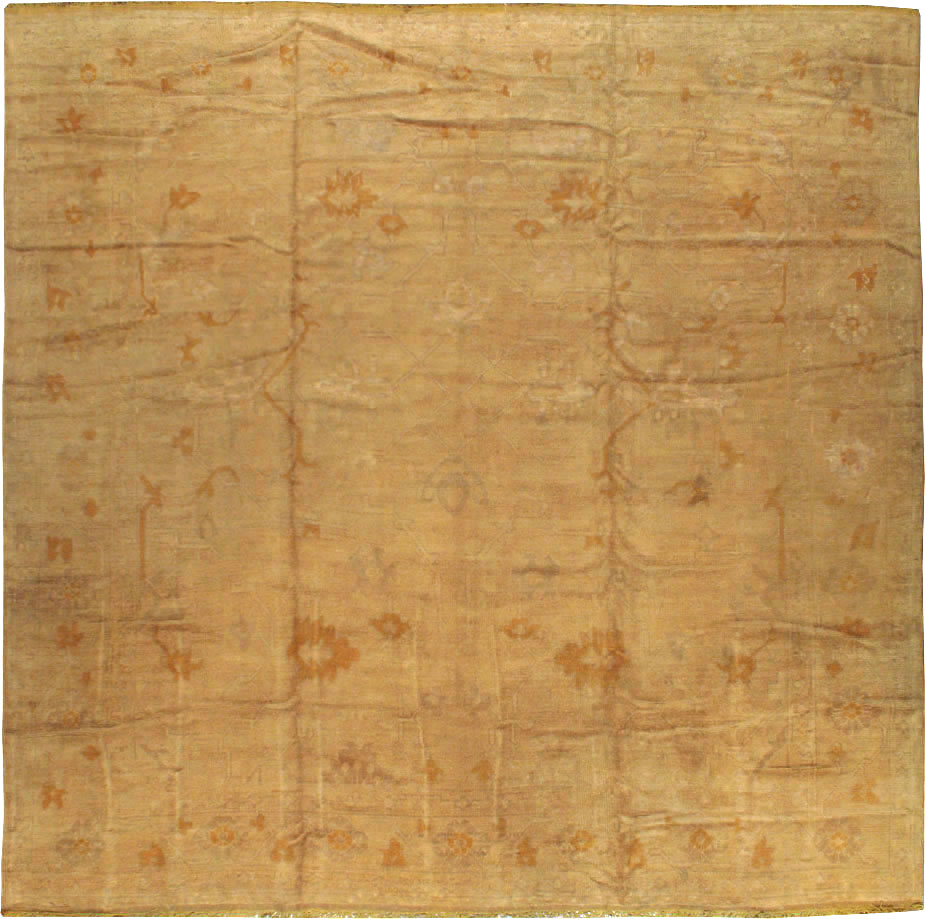 Antique Turkish Oushak Square Carpet, No.16840 - Gsblank