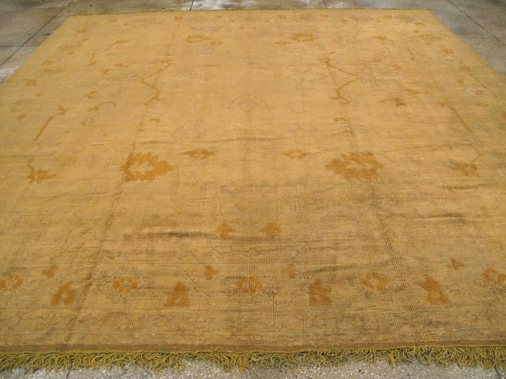 Antique Turkish Oushak Square Carpet, No.16840 - Gsblank
