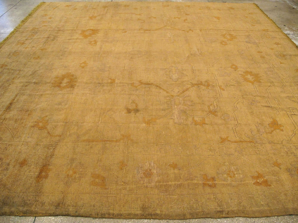 Antique Turkish Oushak Square Carpet, No.16840 - Gsblank