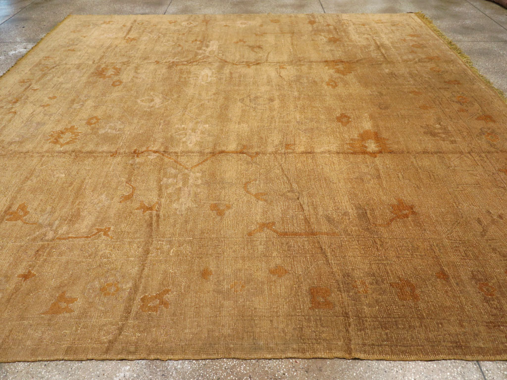 Antique Turkish Oushak Square Carpet, No.16840 - Gsblank