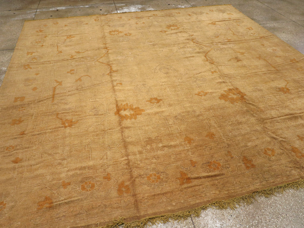 Antique Turkish Oushak Square Carpet, No.16840 - Gsblank