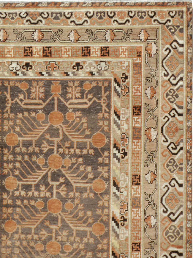 Antique East Turkestan Khotan Carpet, No.16875 - Gsblank