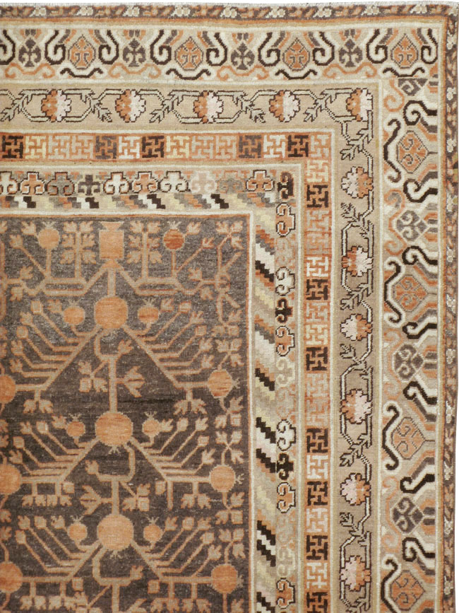 Antique East Turkestan Khotan Carpet, No.16875 - Gsblank