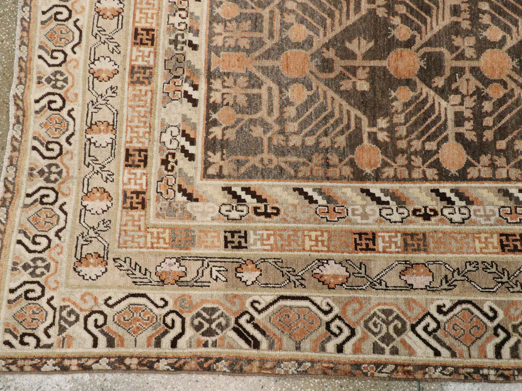 Antique East Turkestan Khotan Carpet, No.16875 - Gsblank