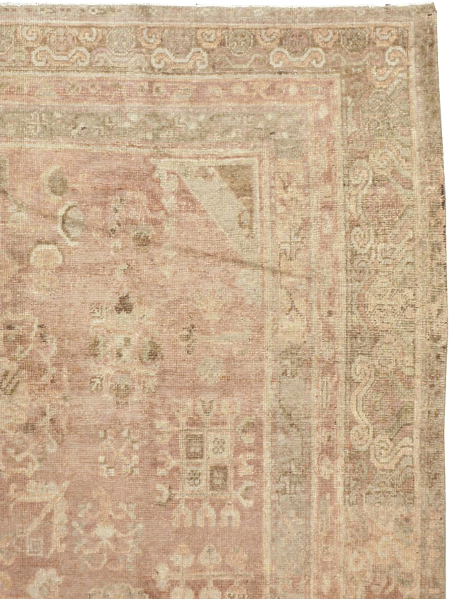 Vintage East Turkestan Khotan Carpet, No.16902 - Gsblank