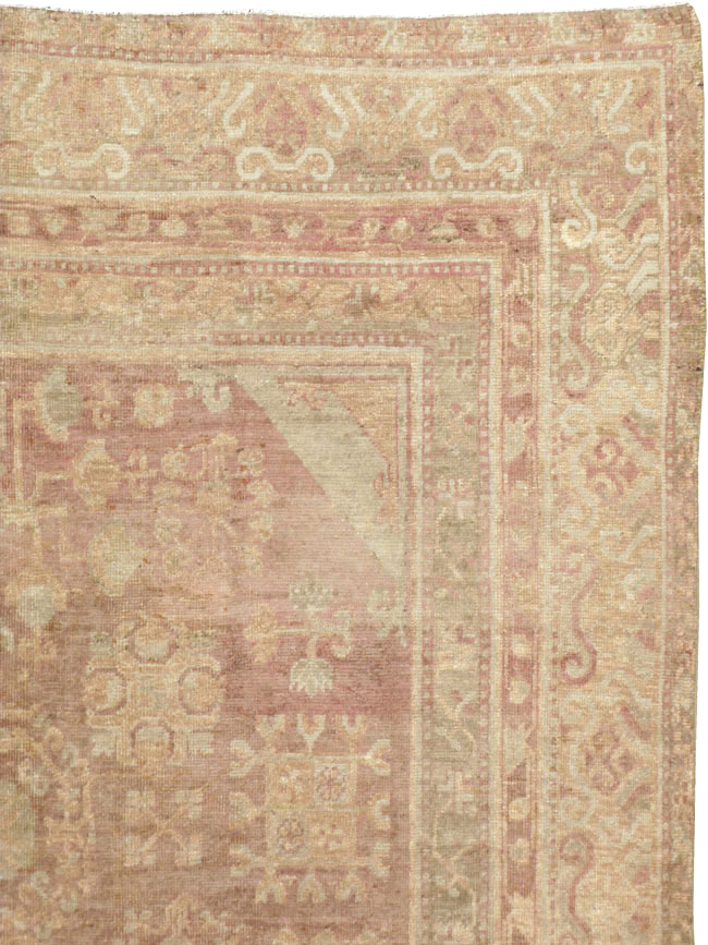 Vintage East Turkestan Khotan Carpet, No.16902 - Gsblank