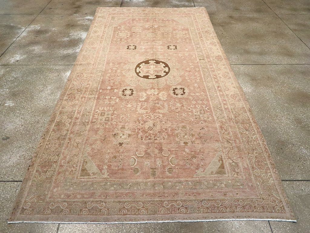 Vintage East Turkestan Khotan Carpet, No.16902 - Gsblank