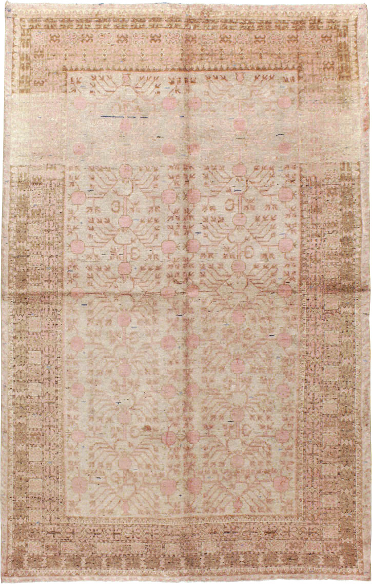 Vintage East Turkestan Khotan Carpet, No.16915 - Gsblank