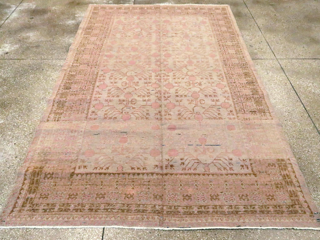 Vintage East Turkestan Khotan Carpet, No.16915 - Gsblank