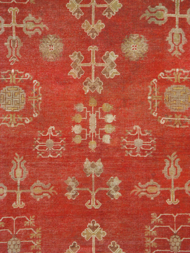 Vintage East Turkestan Khotan Carpet, No.16923 - Gsblank