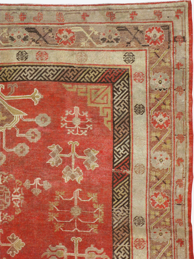 Vintage East Turkestan Khotan Carpet, No.16923 - Gsblank
