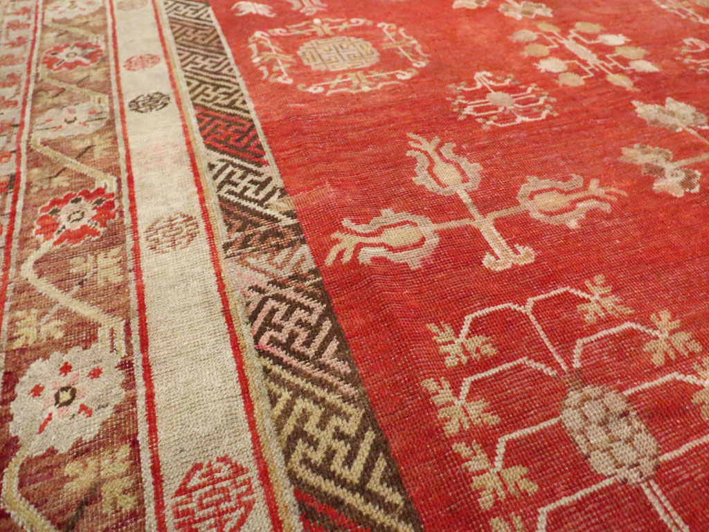 Vintage East Turkestan Khotan Carpet, No.16923 - Gsblank