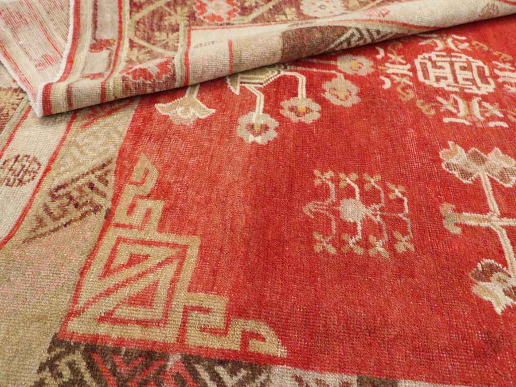 Vintage East Turkestan Khotan Carpet, No.16923 - Gsblank