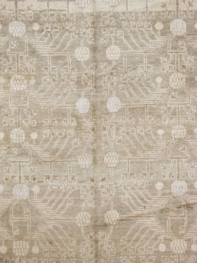 Vintage East Turkestan Khotan Carpet, No.16926 - Gsblank