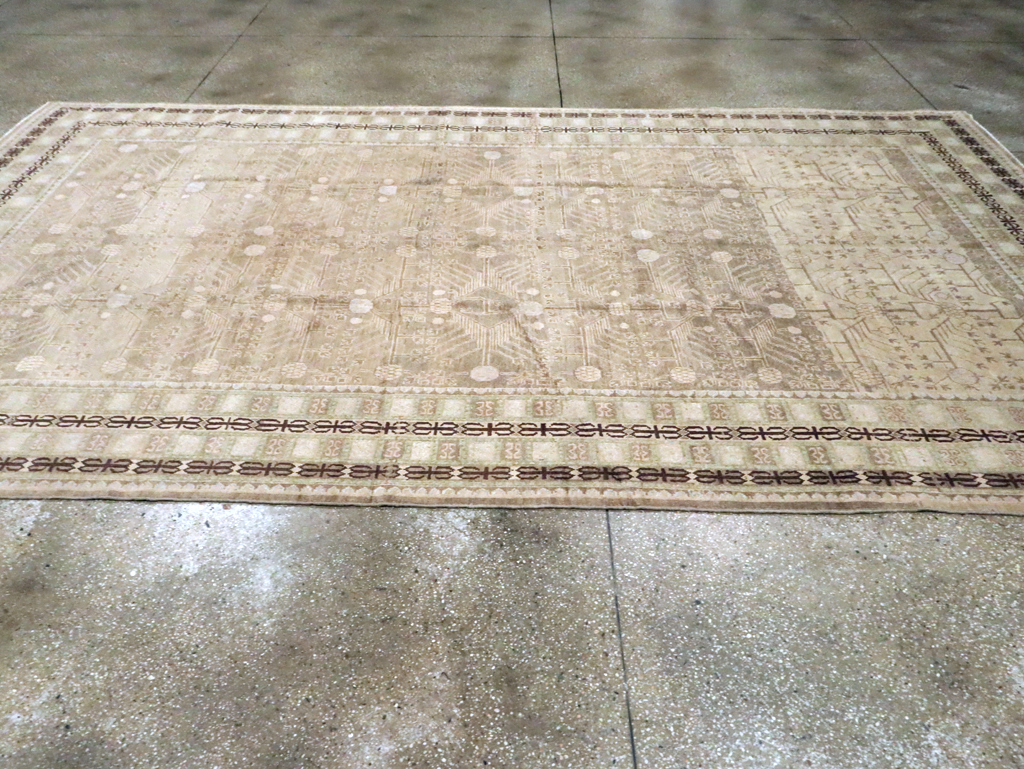 Vintage East Turkestan Khotan Carpet, No.16926 - Gsblank