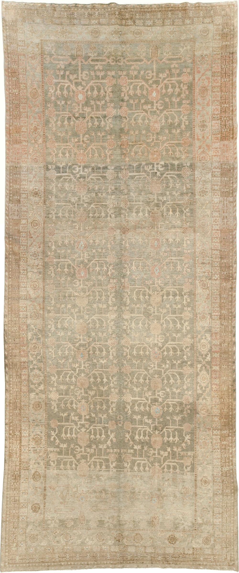 Antique East Turkestan Khotan Wide Gallery Runner, No.16928 - Gsblank