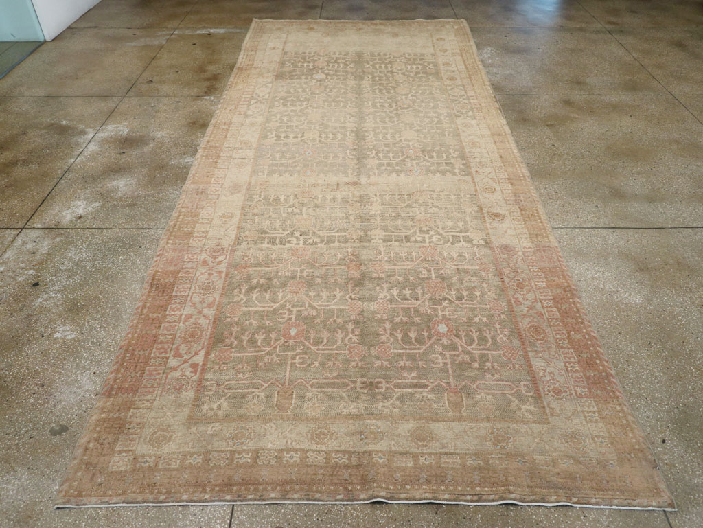 Antique East Turkestan Khotan Wide Gallery Runner, No.16928 - Gsblank