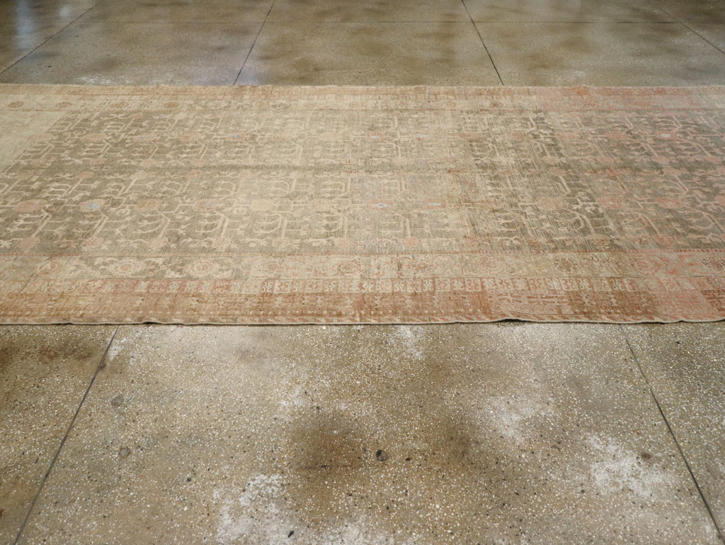 Antique East Turkestan Khotan Wide Gallery Runner, No.16928 - Gsblank