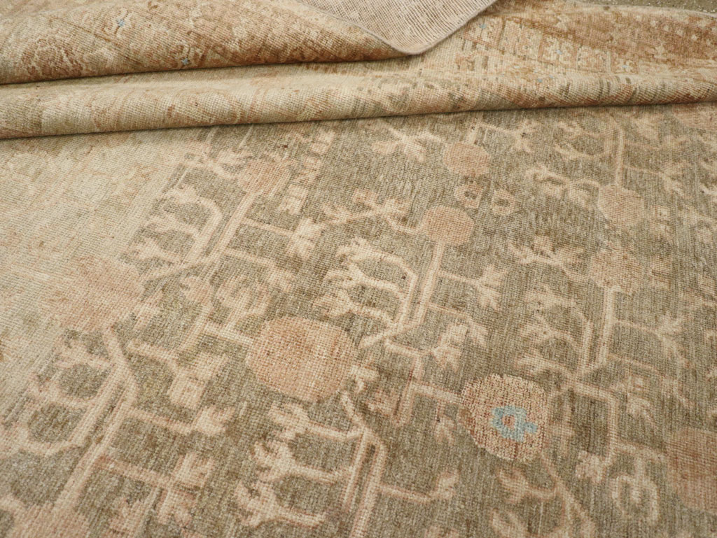 Antique East Turkestan Khotan Wide Gallery Runner, No.16928 - Gsblank