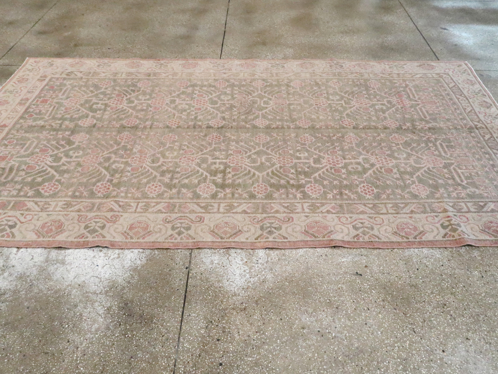 Vintage East Turkestan Khotan Carpet, No.16938 - Gsblank