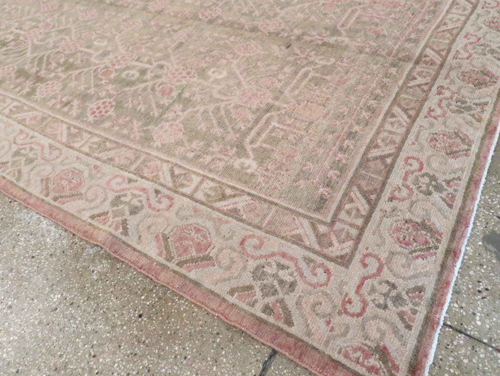 Vintage East Turkestan Khotan Carpet, No.16938 - Gsblank