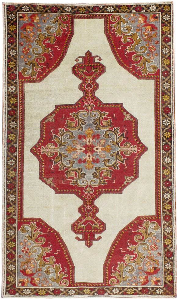 Vintage Turkish Oushak Rug, No.16982 - Gsblank