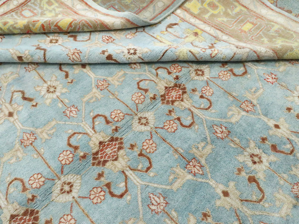 Antique Indian Cotton Agra Carpet, No.16988 - Gsblank