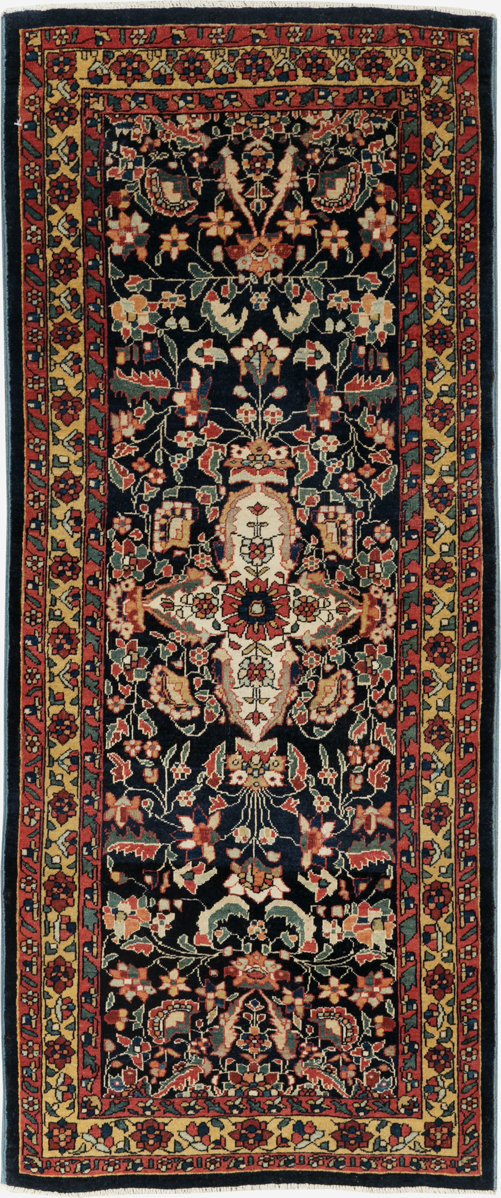 Antique Persian Sarouk Fereghan Throw Rug (Pair: 1 of 2), No.16996 - Gsblank