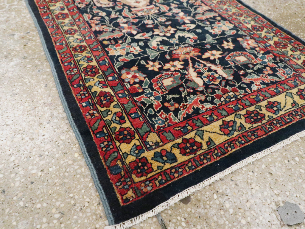 Antique Persian Sarouk Fereghan Throw Rug (Pair: 2 of 2), No.16997 - Gsblank