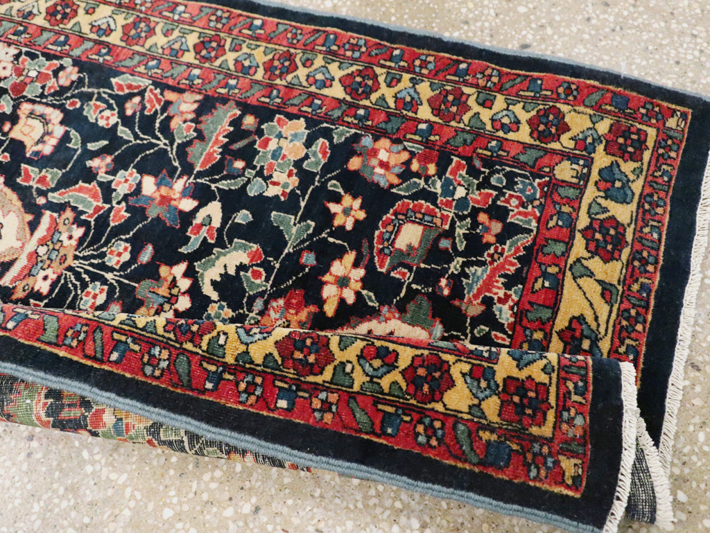 Antique Persian Sarouk Fereghan Throw Rug (Pair: 2 of 2), No.16997 - Gsblank