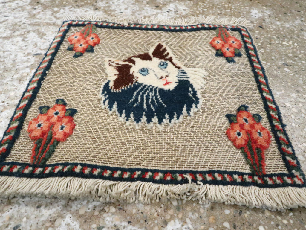 Vintage Persian Souf Tabriz Pictorial Rug (Pair: 1 of 2), No.16999 - Gsblank