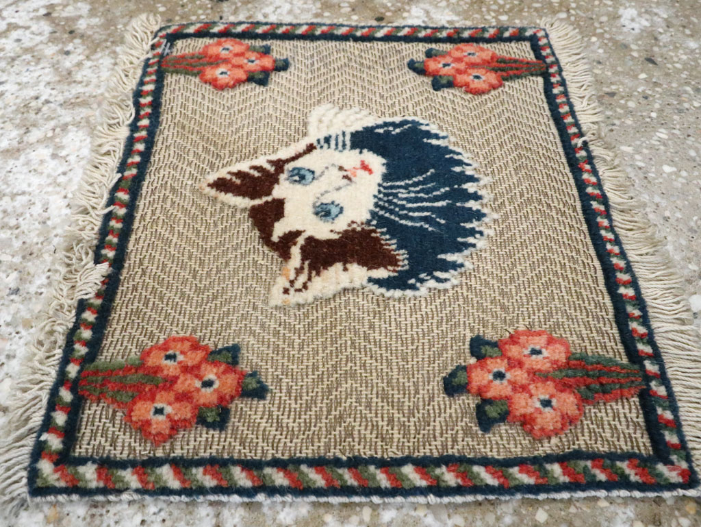 Vintage Persian Souf Tabriz Pictorial Rug (Pair: 1 of 2), No.16999 - Gsblank