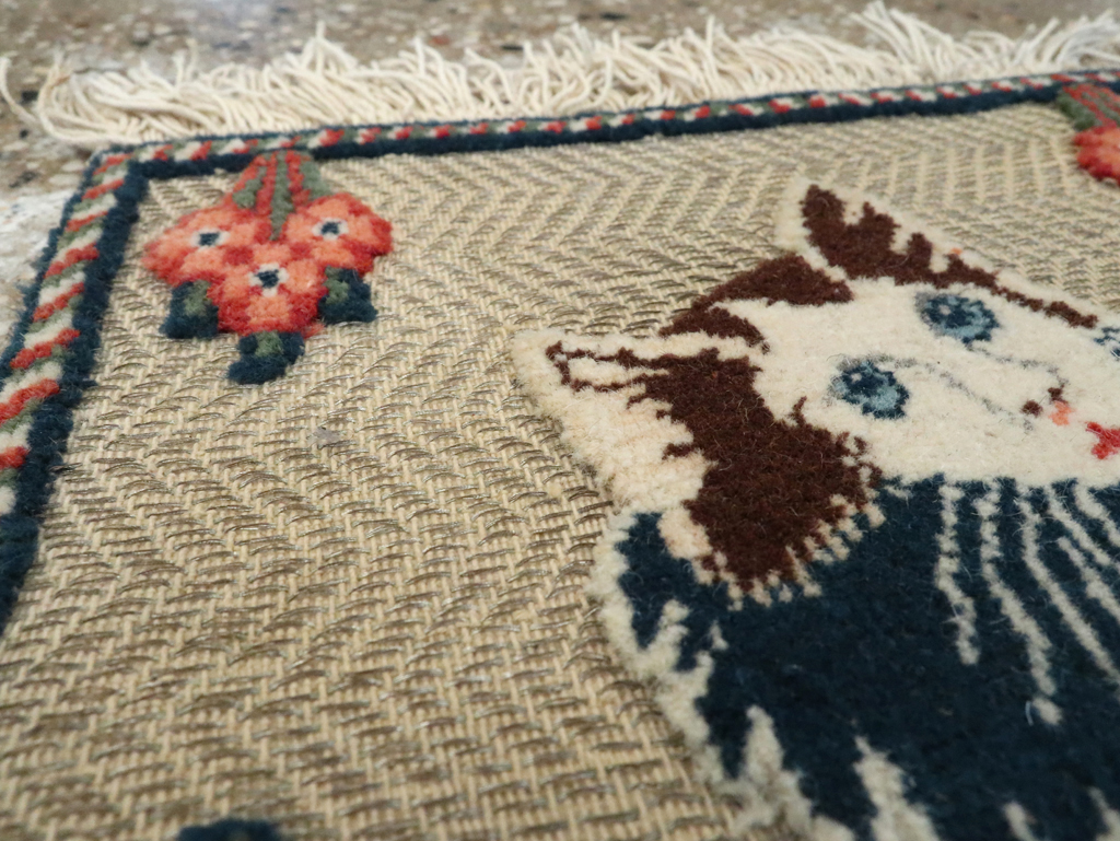 Vintage Persian Souf Tabriz Pictorial Rug (Pair: 2 of 2), No.17000 - Gsblank