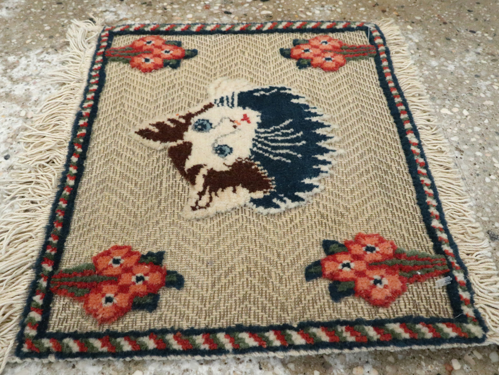 Vintage Persian Souf Tabriz Pictorial Rug (Pair: 2 of 2), No.17000 - Gsblank