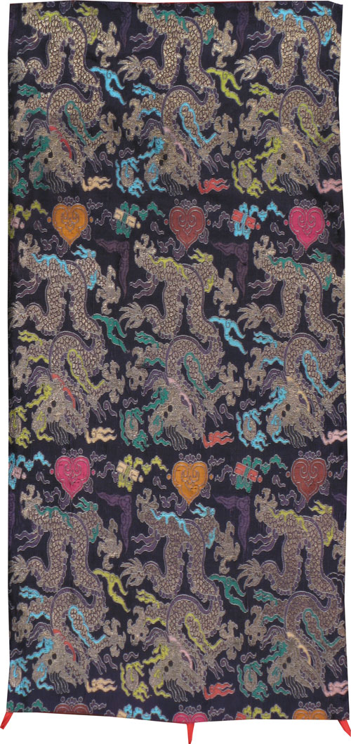 Vintage Burmese Dragon High Relief Richly Embroidered Tapestry, No.17001 - Gsblank