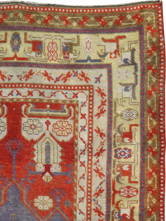 Rare Antique Silk Turkish Kayseri Rug, No.17019 - Gsblank