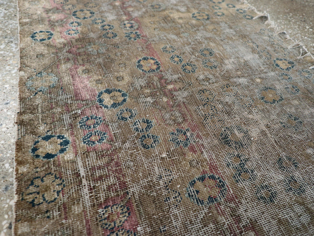 Silk 19th Century Antique East Turkestan Khotan Fragment, No.17054 - Gsblank