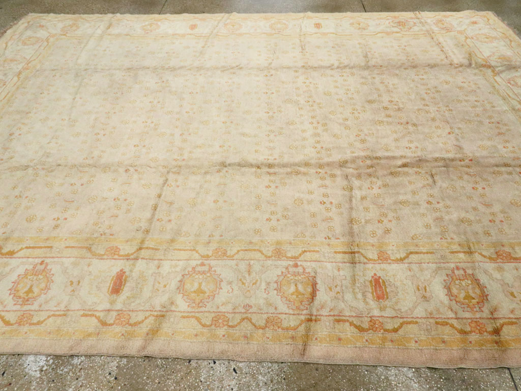 Antique Turkish Oushak Carpet, No.17077 - Gsblank