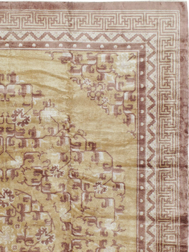 Vintage Chinese Peking Silk Carpet, No.17079 - Gsblank