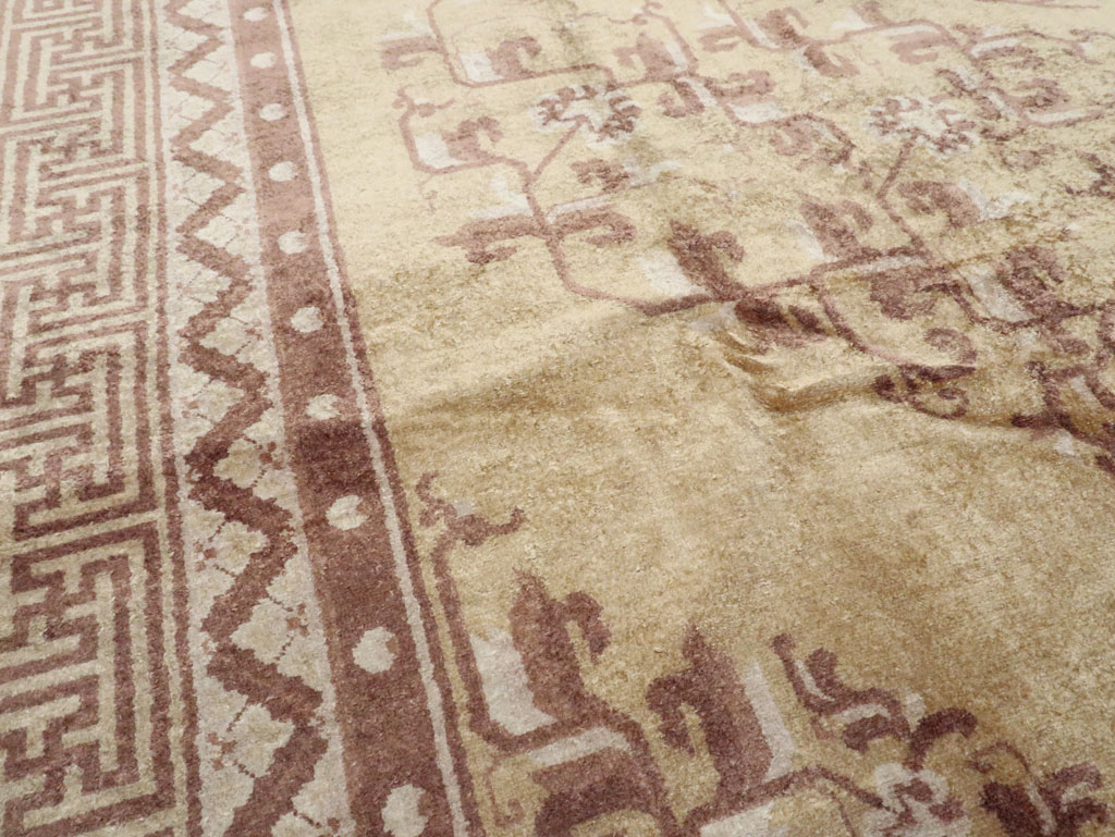 Vintage Chinese Peking Silk Carpet, No.17079 - Gsblank