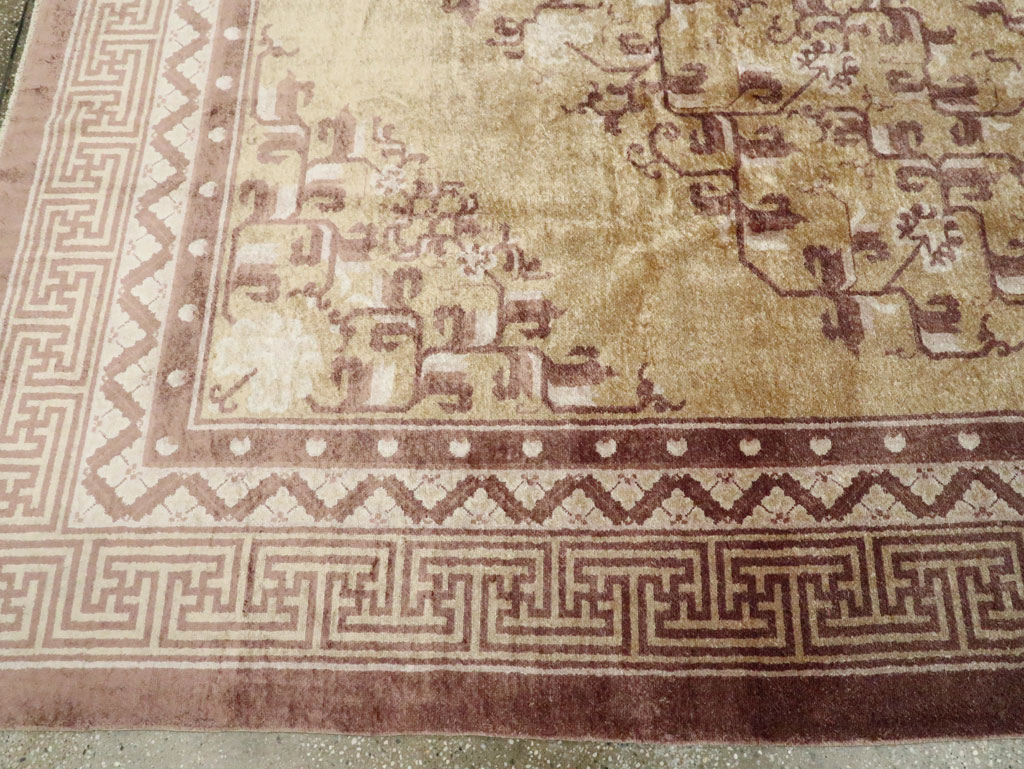 Vintage Chinese Peking Silk Carpet, No.17079 - Gsblank