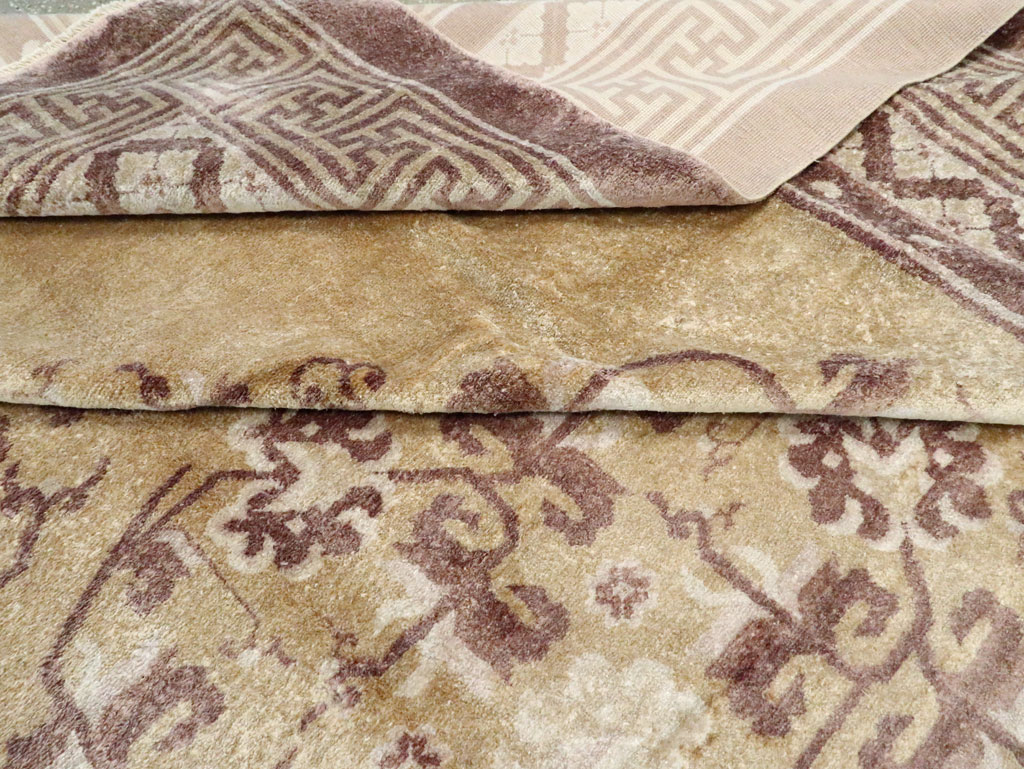 Vintage Chinese Peking Silk Carpet, No.17079 - Gsblank