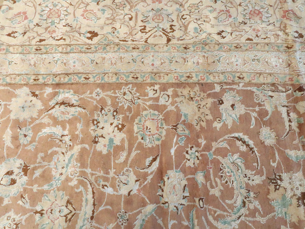 Vintage Persian Nain Carpet, No.17092 - Gsblank