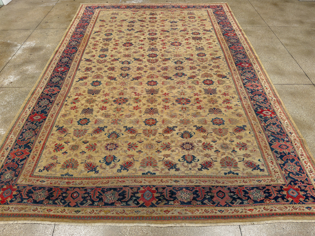 Antique Persian Mahal Large Room Size Carpet, No.17132 - Gsblank