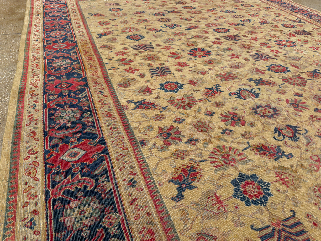 Antique Persian Mahal Large Room Size Carpet, No.17132 - Gsblank