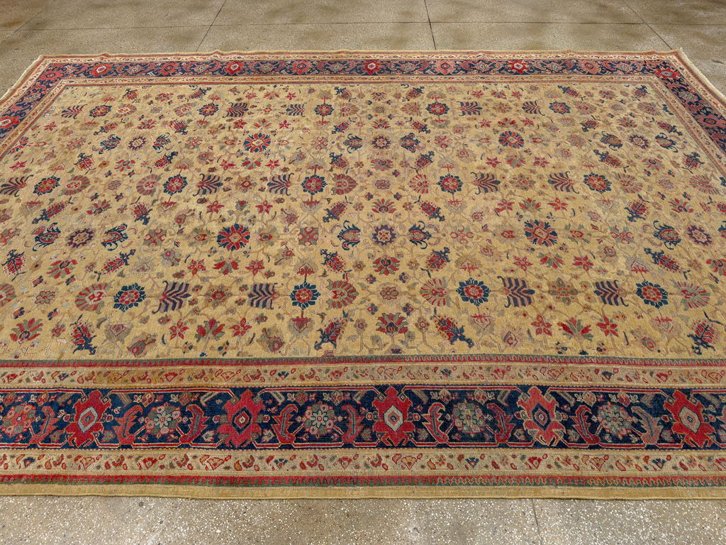 Antique Persian Mahal Large Room Size Carpet, No.17132 - Gsblank