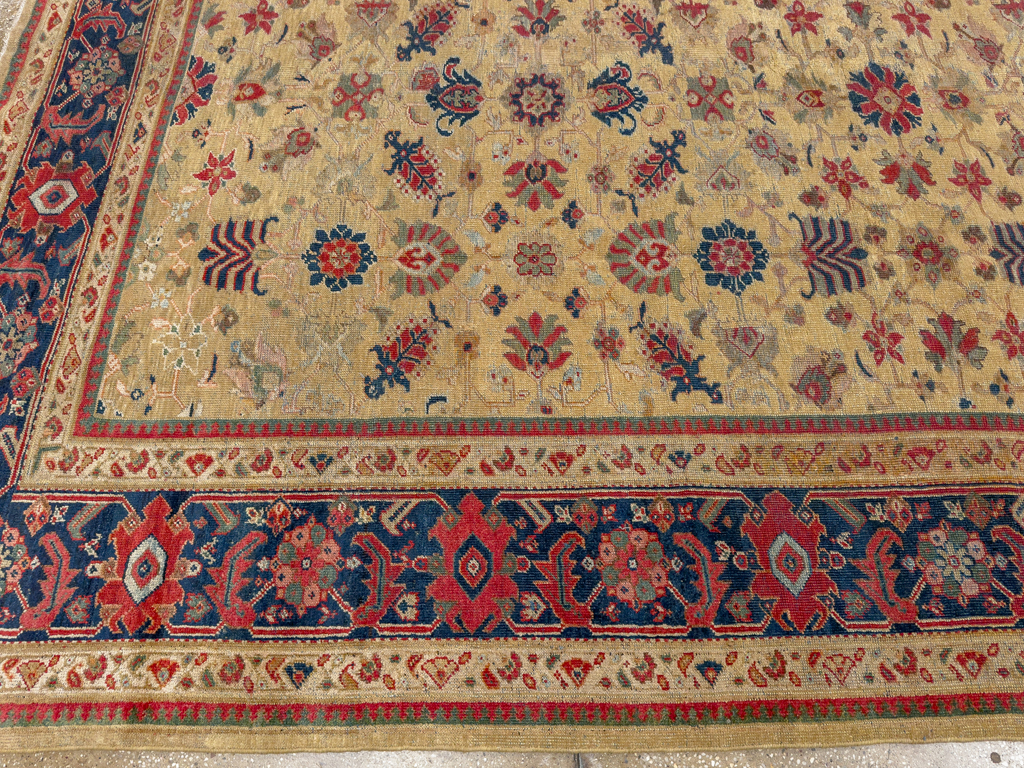 Antique Persian Mahal Large Room Size Carpet, No.17132 - Gsblank